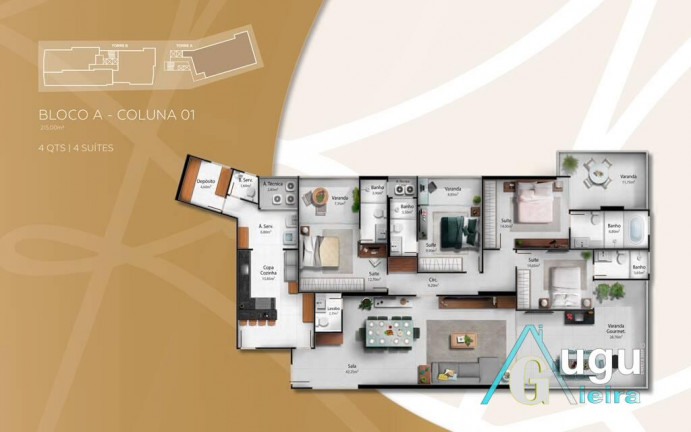 Apartamento com 4 Quartos à Venda, 216 m² em Centro - Guarapari