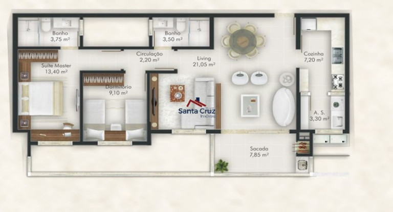 Imagem Apartamento com 2 Quartos à Venda, 135 m² em Balneário - Florianópolis
