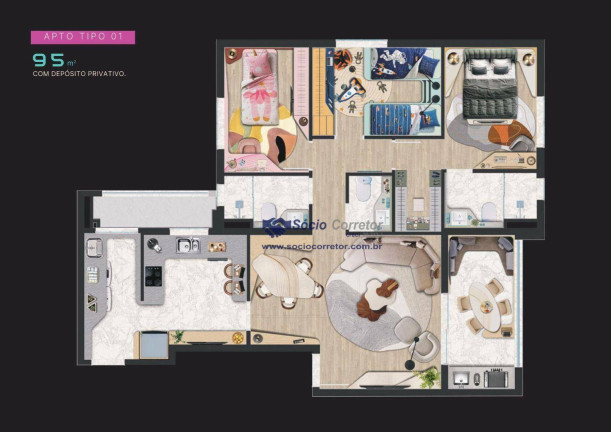 Imagem Apartamento com 3 Quartos à Venda, 95 m² em Centro - Guarulhos Imagem Apartamento com 3 Quartos à Venda, 95 m² em Centro - Guarulhos