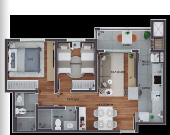 Imagem Apartamento com 2 Quartos à Venda, 59 m² em Tingui - Curitiba