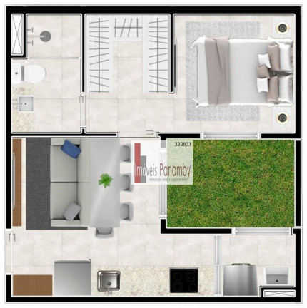 Imagem Apartamento com 1 Quarto à Venda, 30 m² em Jardim Trussardi - São Paulo Imagem Apartamento com 1 Quarto à Venda, 30 m² em Jardim Trussardi - São Paulo