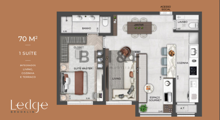 Imagem Apartamento com 2 Quartos à Venda, 70 m² em Brooklin - São Paulo Imagem Apartamento com 2 Quartos à Venda, 70 m² em Brooklin - São Paulo