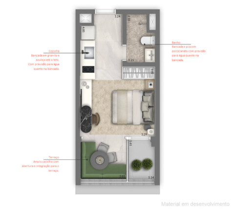 Studio com 1 Quarto à Venda, 26 m² em Vila Clementino - São Paulo