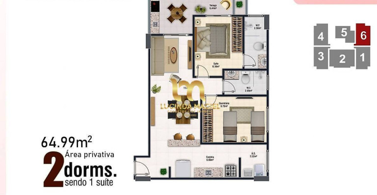 Imagem Apartamento com 2 Quartos à Venda, 65 m² em Vila Assunção - Praia Grande Imagem Apartamento com 2 Quartos à Venda, 65 m² em Vila Assunção - Praia Grande