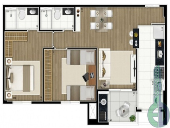 Imagem Imóvel com 2 Quartos à Venda, 67 m² em Fundação - São Caetano Do Sul Imagem Imóvel com 2 Quartos à Venda, 67 m² em Fundação - São Caetano Do Sul