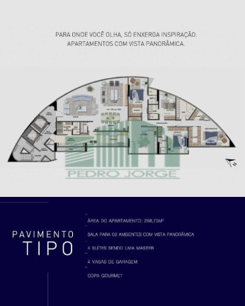 Imagem Apartamento com 4 Quartos à Venda, 268 m² em Pina - Recife Imagem Apartamento com 4 Quartos à Venda, 268 m² em Pina - Recife