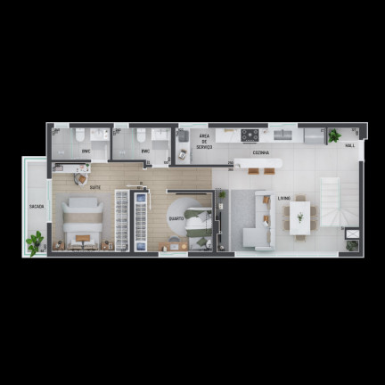 Imagem Cobertura com 3 Quartos à Venda, 133 m² em Portão - Curitiba