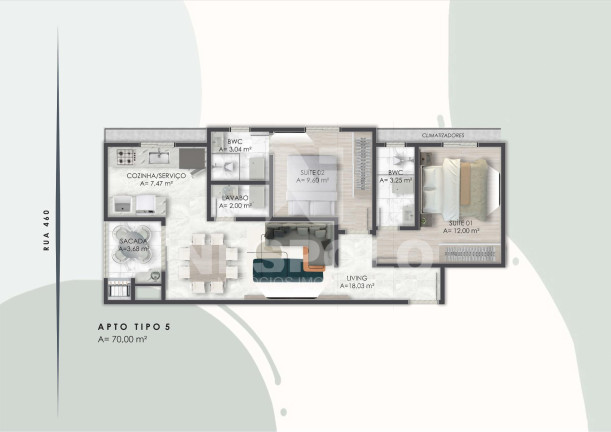 Imagem Apartamento à Venda, 70 m² em Jardim Praia Mar - Itapema