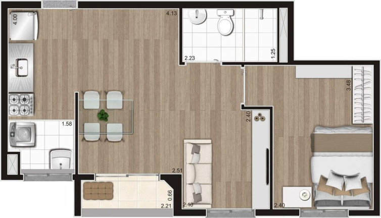 Foto do imóvel Apartamento com 2 Quartos à Venda, 43 m² em Vila Leopoldina - São Paulo