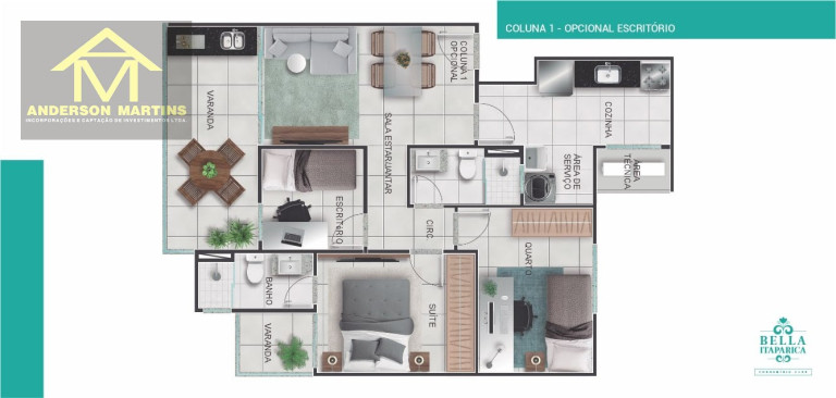 Imagem Apartamento com 3 Quartos à Venda, 71 m² em Coqueiral De Itaparica - Vila Velha Imagem Apartamento com 3 Quartos à Venda, 71 m² em Coqueiral De Itaparica - Vila Velha
