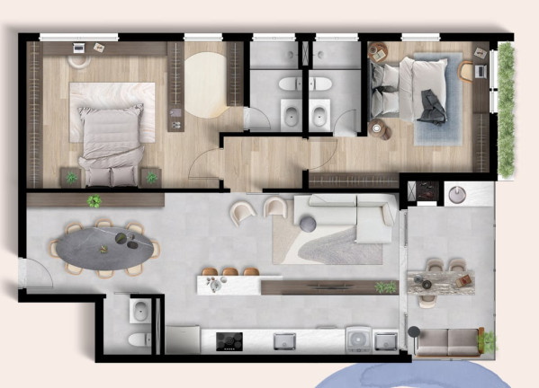 Imagem Apartamento com 2 Quartos à Venda, 55 m² em Juvevê - Curitiba