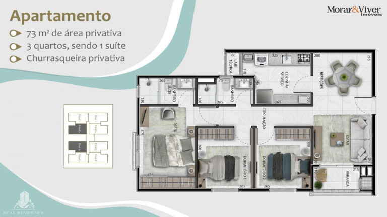 Imagem Apartamento com 3 Quartos à Venda, 73 m² em Emiliano Perneta - Pinhais Imagem Apartamento com 3 Quartos à Venda, 73 m² em Emiliano Perneta - Pinhais