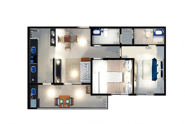 Imagem Apartamento com 2 Quartos à Venda, 64 m² em Forte - Praia Grande Imagem Apartamento com 2 Quartos à Venda, 64 m² em Forte - Praia Grande