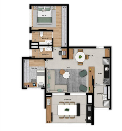 Imagem Apartamento com 2 Quartos à Venda, 50 m² em Brooklin Paulista - São Paulo