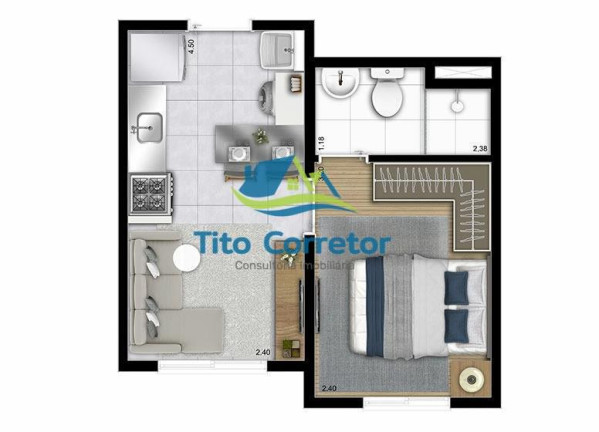 Imagem Apartamento com 1 Quarto à Venda, 26 m² em Vila Cláudia - São Paulo Imagem Apartamento com 1 Quarto à Venda, 26 m² em Vila Cláudia - São Paulo