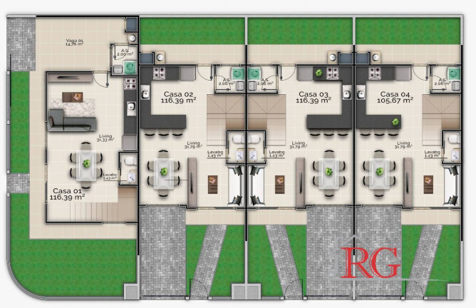 Imagem Casa com 3 Quartos à Venda, 105 m² em Gravatá - Navegantes Imagem Casa com 3 Quartos à Venda, 105 m² em Gravatá - Navegantes