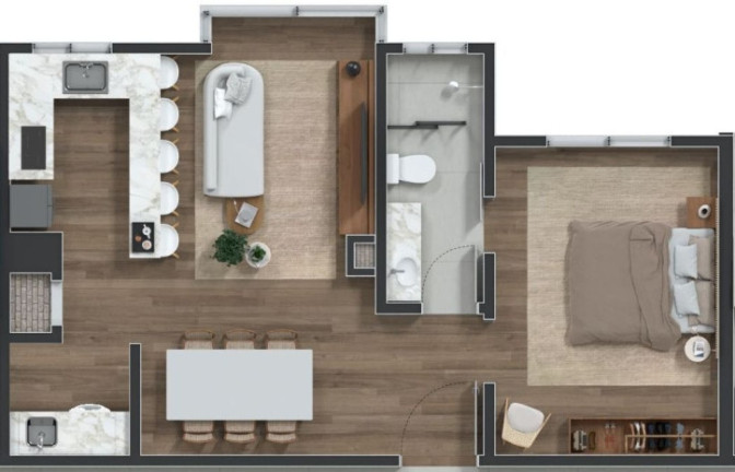 Imagem Apartamento com 1 Quarto à Venda, 52 m² em Centro - Canela Imagem Apartamento com 1 Quarto à Venda, 52 m² em Centro - Canela