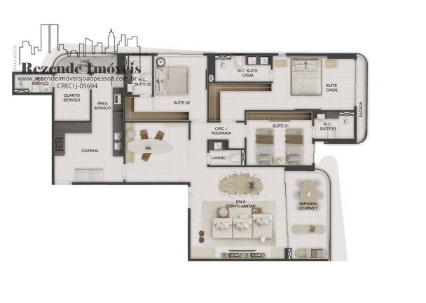 Imagem Apartamento com 4 Quartos à Venda, 215 m² em Altiplano Cabo Branco - João Pessoa Imagem Apartamento com 4 Quartos à Venda, 215 m² em Altiplano Cabo Branco - João Pessoa