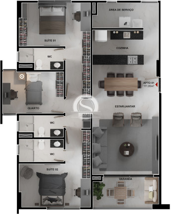 Imagem Apartamento com 2 Quartos à Venda, 69 m² Imagem Apartamento com 2 Quartos à Venda, 69 m²