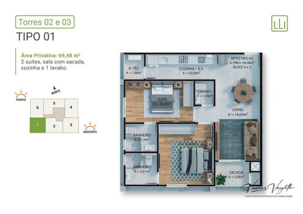 Imagem Imóvel com 2 Quartos à Venda, 69 m² em Várzea Do Ranchinho - Itapema Imagem Imóvel com 2 Quartos à Venda, 69 m² em Várzea Do Ranchinho - Itapema