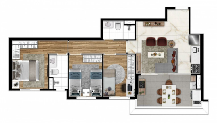 Imagem Apartamento com 3 Quartos à Venda, 68 m² em Barra Funda - São Paulo Imagem Apartamento com 3 Quartos à Venda, 68 m² em Barra Funda - São Paulo