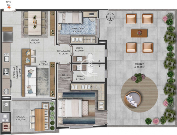 Imagem Apartamento com 2 Quartos à Venda, 83 m² em Nossa Senhora Da Saúde - Caxias Do Sul