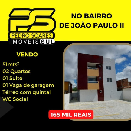 Apartamento com 2 Quartos à Venda, 51 m² em João Paulo Ii - João Pessoa