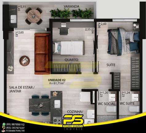 Imagem Apartamento com 3 Quartos à Venda, 90 m² em Aeroclube - João Pessoa