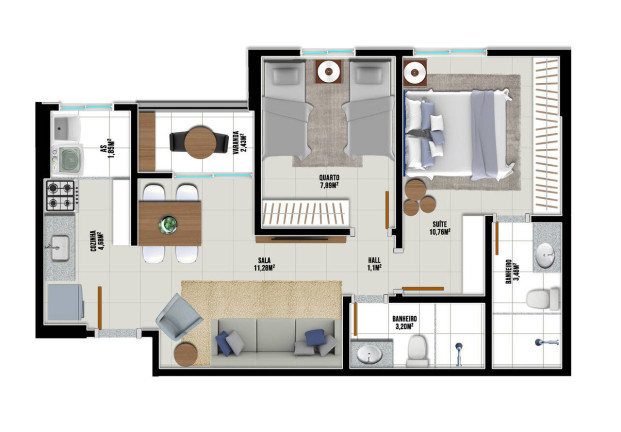 Imagem Apartamento com 2 Quartos à Venda, 54 m² em Parque Oeste Industrial - Goiânia Imagem Apartamento com 2 Quartos à Venda, 54 m² em Parque Oeste Industrial - Goiânia