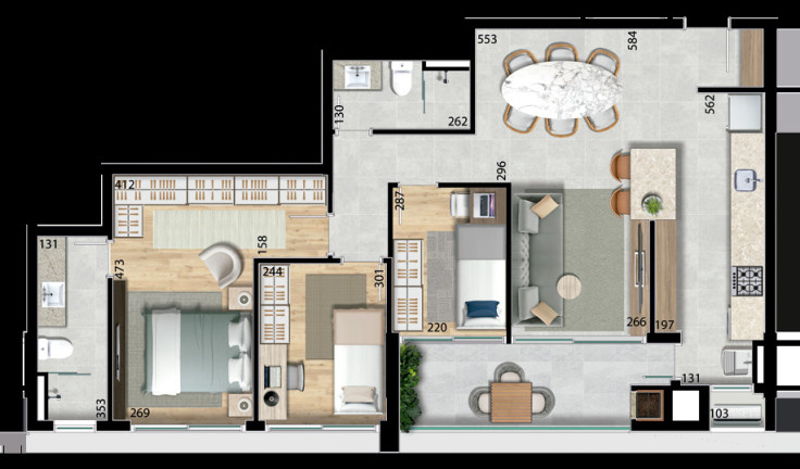 Imagem Apartamento com 3 Quartos à Venda, 93 m² em Bacacheri - Curitiba