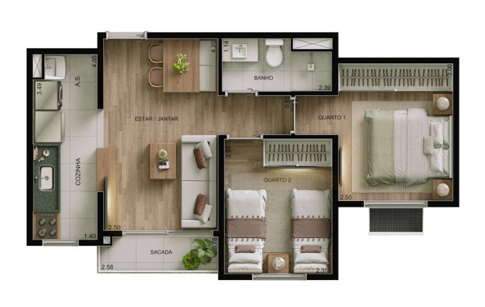 Imagem Apartamento com 2 Quartos à Venda, 43 m² em Goiânia 2 - Goiânia Imagem Apartamento com 2 Quartos à Venda, 43 m² em Goiânia 2 - Goiânia