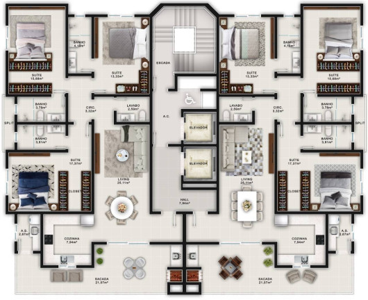 Imagem Apartamento com 5 Quartos à Venda, 270 m² em Meia Praia - Itapema Imagem Apartamento com 5 Quartos à Venda, 270 m² em Meia Praia - Itapema