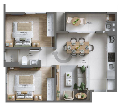 Imagem Apartamento com 2 Quartos à Venda, 64 m² em Aliança - Santa Cruz Do Sul Imagem Apartamento com 2 Quartos à Venda, 64 m² em Aliança - Santa Cruz Do Sul