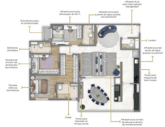 Imagem Apartamento com 3 Quartos à Venda, 104 m² em Jardim - Santo André Imagem Apartamento com 3 Quartos à Venda, 104 m² em Jardim - Santo André