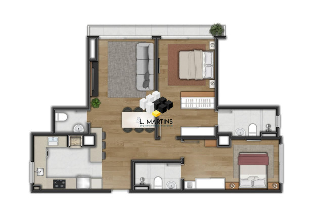 Imagem Cobertura com 2 Quartos à Venda, 80 m² em Centro - Canela Imagem Cobertura com 2 Quartos à Venda, 80 m² em Centro - Canela