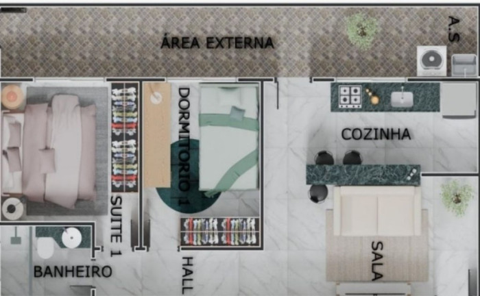 Imagem Casa com 2 Quartos à Venda, 46 m² em Fátima - São Vicente Imagem Casa com 2 Quartos à Venda, 46 m² em Fátima - São Vicente