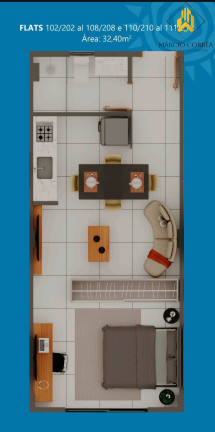 Imagem Apartamento com 1 Quarto à Venda, em Jacumã - Conde Imagem Apartamento com 1 Quarto à Venda, em Jacumã - Conde