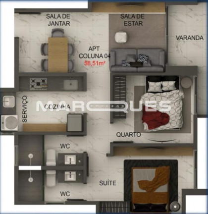 Imagem Apartamento com 2 Quartos à Venda, 47 m² em Intermares - Cabedelo