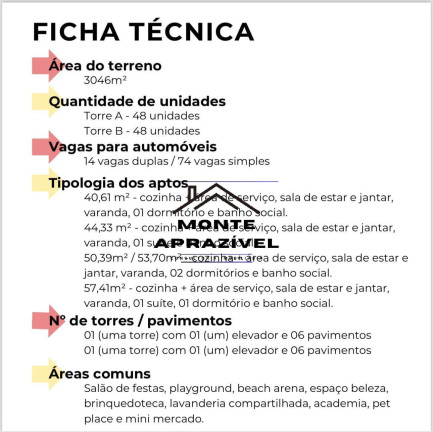 Apartamento com 2 Quartos à Venda, 57 m² em Roncon - Ribeirão Pires