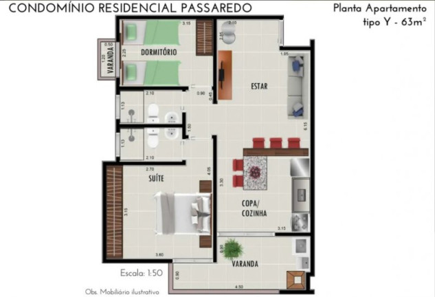 Imagem Apartamento com 2 Quartos à Venda, 63 m² em Pereque Açu - Ubatuba