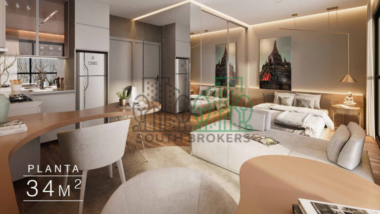 Imagem Apartamento com 1 Quarto à Venda, 34 m² em Batel - Curitiba Imagem Apartamento com 1 Quarto à Venda, 34 m² em Batel - Curitiba