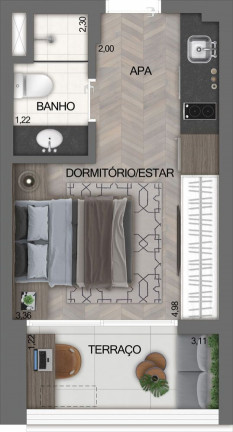 Imagem Studio à Venda, 25 m² em Moema - São Paulo Imagem Studio à Venda, 25 m² em Moema - São Paulo