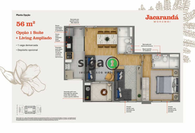 Imagem Apartamento com 2 Quartos à Venda, 57 m² em Vila Andrade - São Paulo Imagem Apartamento com 2 Quartos à Venda, 57 m² em Vila Andrade - São Paulo