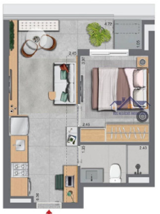 Imagem Apartamento com 1 Quarto à Venda, 34 m² em Brooklin Paulista - São Paulo Imagem Apartamento com 1 Quarto à Venda, 34 m² em Brooklin Paulista - São Paulo