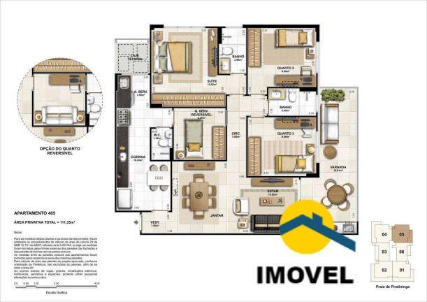 Imagem Apartamento com 3 Quartos à Venda, 111 m² em Piratininga - Niterói Imagem Apartamento com 3 Quartos à Venda, 111 m² em Piratininga - Niterói