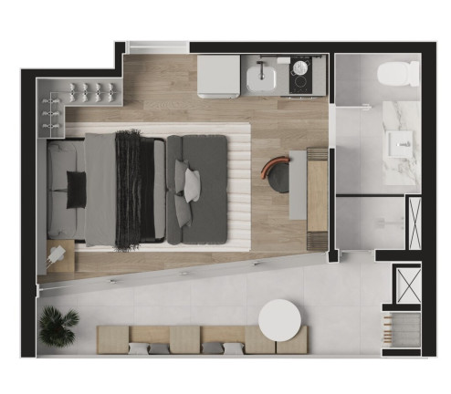 Imagem Imóvel com 1 Quarto à Venda, 24 m² em Batel - Curitiba