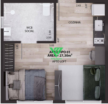 Imagem Apartamento com 1 Quarto à Venda, 29 m² em Tambauzinho - João Pessoa