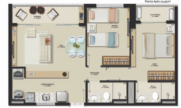 Imagem Apartamento com 3 Quartos à Venda, 68 m² em Fátima - Fortaleza