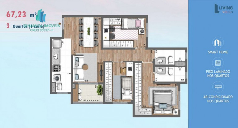 Imagem Apartamento com 3 Quartos à Venda, 64 m² em Bonfim - Campinas Imagem Apartamento com 3 Quartos à Venda, 64 m² em Bonfim - Campinas