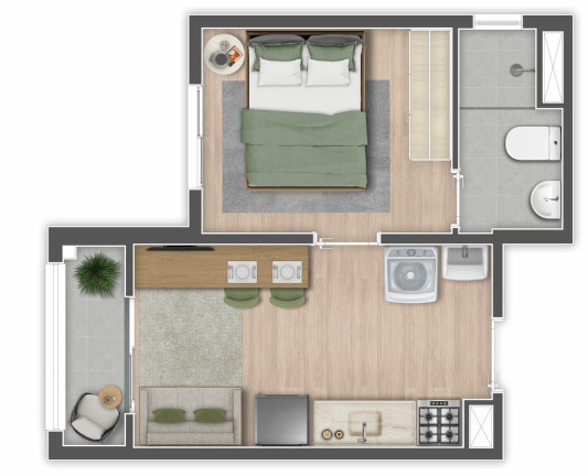 Imagem Apartamento com 1 Quarto à Venda, 29 m² em Santo Amaro - São Paulo Imagem Apartamento com 1 Quarto à Venda, 29 m² em Santo Amaro - São Paulo